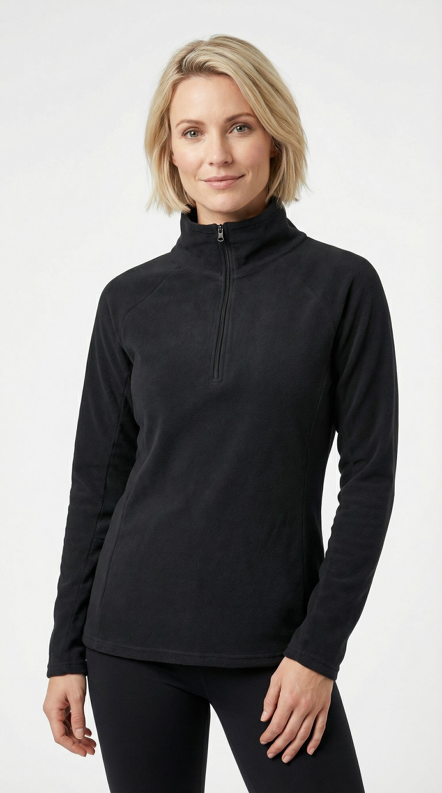 Fleeceshirt COLUMBIA "Glacial IV 1/2 Zip", Damen, Gr. XXL (50/52), schwarz, Fleece, Obermaterial: 100% Polyester, normal, hoch geschlossener Ausschnitt, Raglanärmel abgesteppt, Shirts Fleeceshirt, wasserabweisend, windabweisend, atmungsaktiv, schnell troc