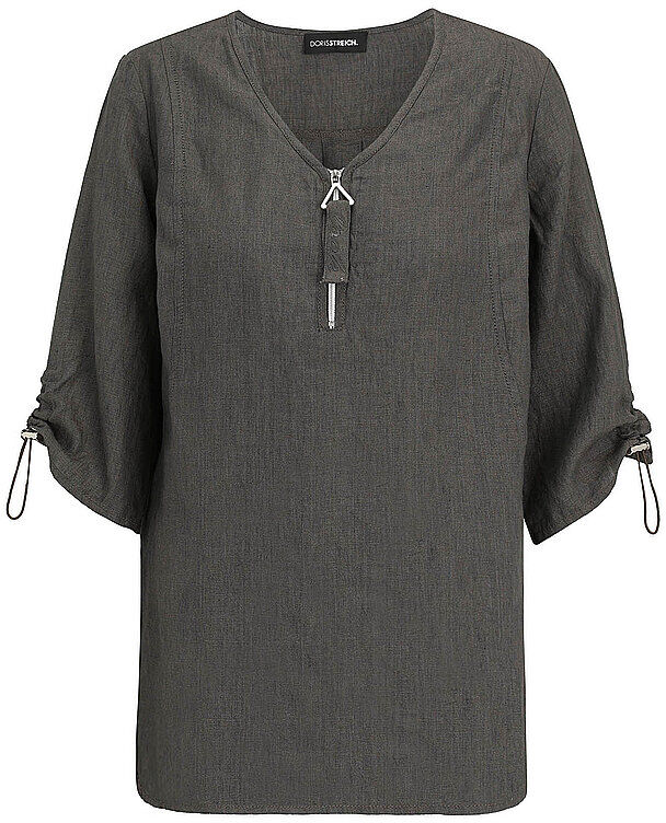 DORIS STREICH Leinenbluse braun   50 50