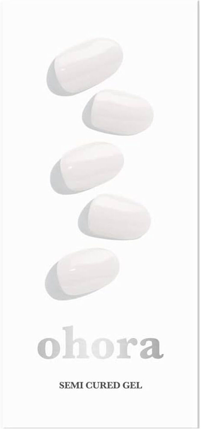 OHORA Semi Cured Gel Nail Strips N Clean White 30pcs