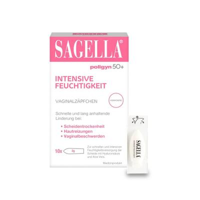 Sagella poligyn 50+ intensive Feuchtigkeit Ovula 10 St Vaginalovula