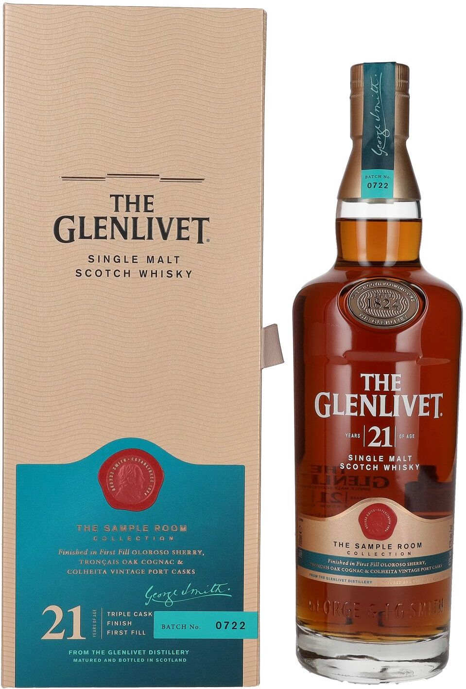 The Glenlivet 21 Years Old THE SAMPLE ROOM COLLECTION Single Malt Scotch Whisky 43% Vol. 0,7l in Geschenkbox