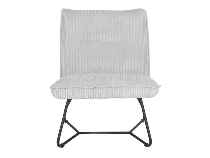 Fauteuil MILA tissu velours gris beige