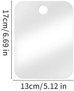 Fusion Finds Portable Shower Mirror For Travel & Bathroom   Acrylic Mirror Wall Mounted Fog Resistant Grooming Mirror s 3pcs