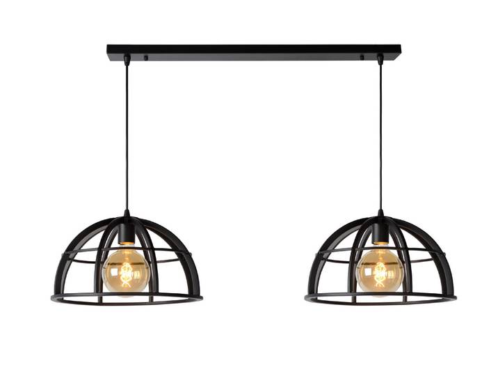 Lucide DIKRA - Hanglamp - 2xE27 - Zwart