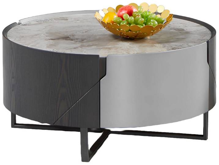 Xlmoebel Beistelltisch Runde Couchtische im modernen Design mit eleganter Holzoberfläche (Couchtisch + Beistelltisch), Hergestellt in Europa