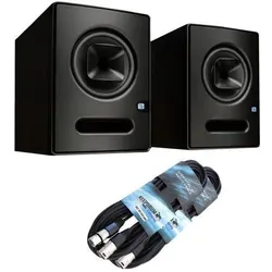 PreSonus Studio-Monitor Sceptre S8 1 Paar mit Kabel (Aktiv), Monitor Lautsprecher, Schwarz