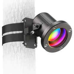 ledscom.de Gartenstrahler MIBU mit Gurtbefestigung für außen, Stecker, schwarz, inkl. GU10 LED Lampe, RGB, smart home, 473lm