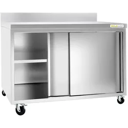 Unterbauschrank aus Edelstahl 1200x800 mm auf Rollen PREMIUM - GOLDINOX