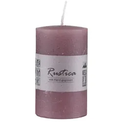 Kopschitz Kerzen Rustikale durchgefärbte Kerze Altrosa, 80 x 60 mm, Stumpenkerze, rußarm, tropffrei, RAL Kerzengüte Qualität