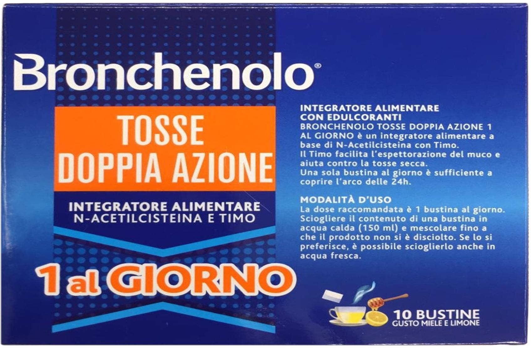 BRONCHENOLO Tosse Doppia Azione 10 Bustine 