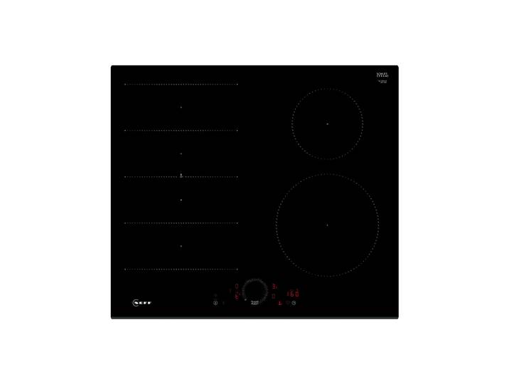 NEFF Induktions-Kochfeld T66FHE4L0 , schwarz, B:59,2cm H:5,1cm T:52,2cm, Kochfelder, Twist Touch Bedienung und automatische Kochzonen Erkennung