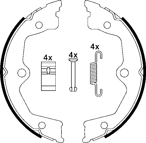 Ate Bremsbackensatz, Feststellbremse 03013740192 Für Honda