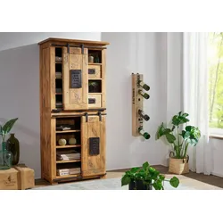 Schrank Mango 80x45x175 natur lackiert RAILWAY #117