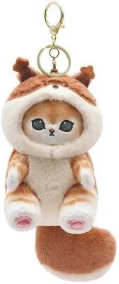Modern Mode Marketplace Kawaii Shark Cat Plush Keychain Cute Cartoon Backpack Charm Toy yellow White
