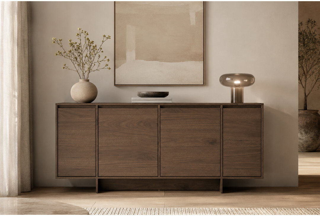 Metro 180 cm W Sideboard Elegant Nut 77cm H X 180cm W X 39cm D
