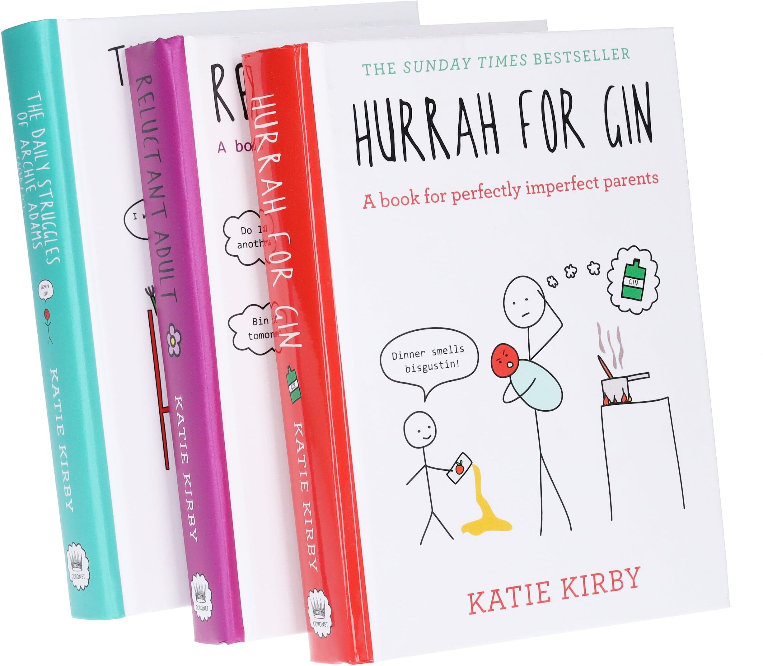 Hurrah For Gin Collection By Katie Kirby 3 Books Set - Non-Fiction - Hardback Coronet