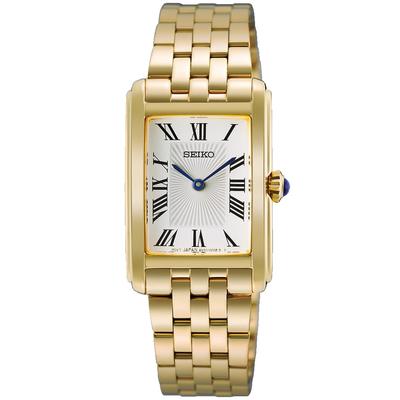 Quarzuhr SEIKO, goldfarben, Armbanduhren, Damen, Quarzuhr, Armbanduhr, Damenuhr, Edelstahlarmband, analog