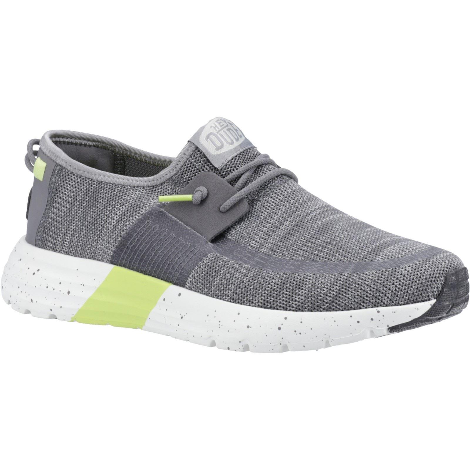 HEYDUDE Sirocco Sport Mode Nylon Herren Heather Grey/Charcoal Turnschuhe