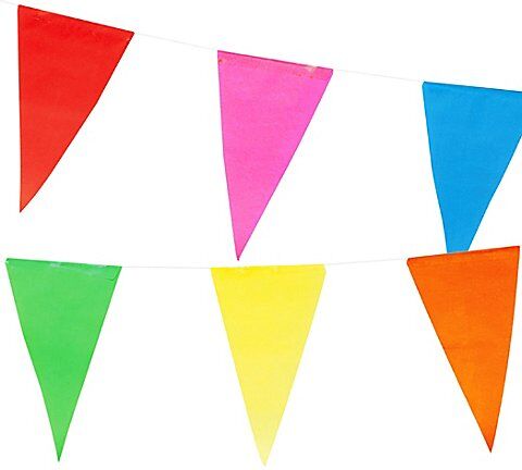 Papier-Wimpelkette, bunt, 10 Meter