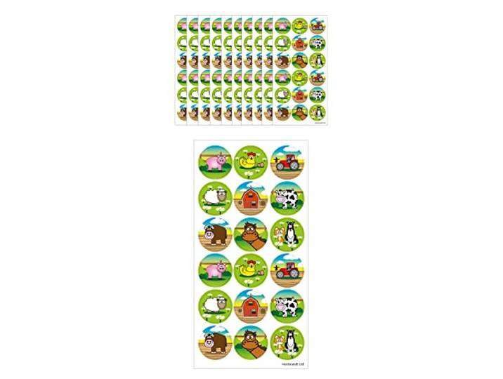 HENBRANDT Grote boerderijdieren stickers 180 verschillende dierenstickers leraren school beloning kunst en ambachten voor kinderen verjaardagsfeestje tas gunsten buit zak vullers geluksdip gunsten