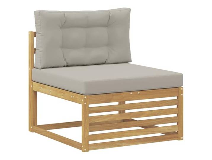 KTHLBRH Sofa-Set für den Außenbereich, 4-teilig, Weiß, Hellgrau, Polyester Terrassenmöbel-Set, 4-Sitzer, witterungsbeständig, leicht zu reinigen