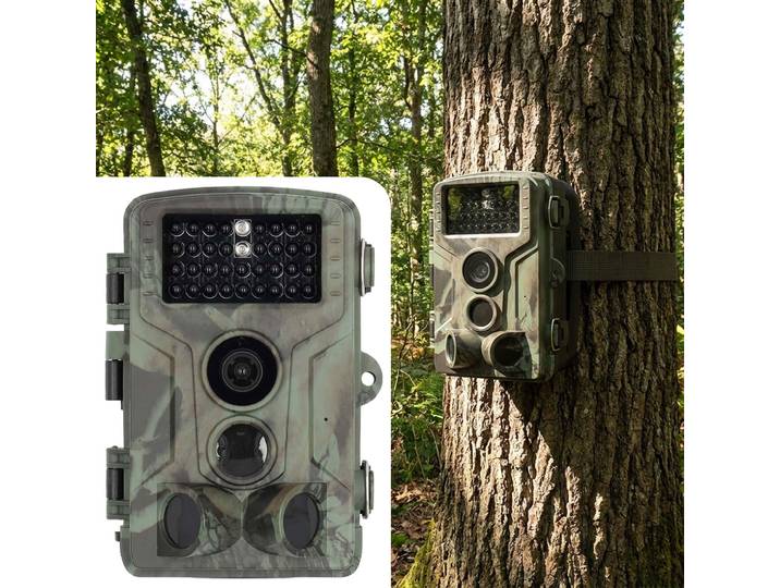 4K Ultra HD Wildkamera mit 50MP, IR-Nachtsicht, LCD-Display