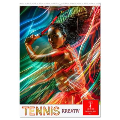Tennis kreativ (Wandkalender 2027 DIN A2 hoch), CALVENDO Monatskalender