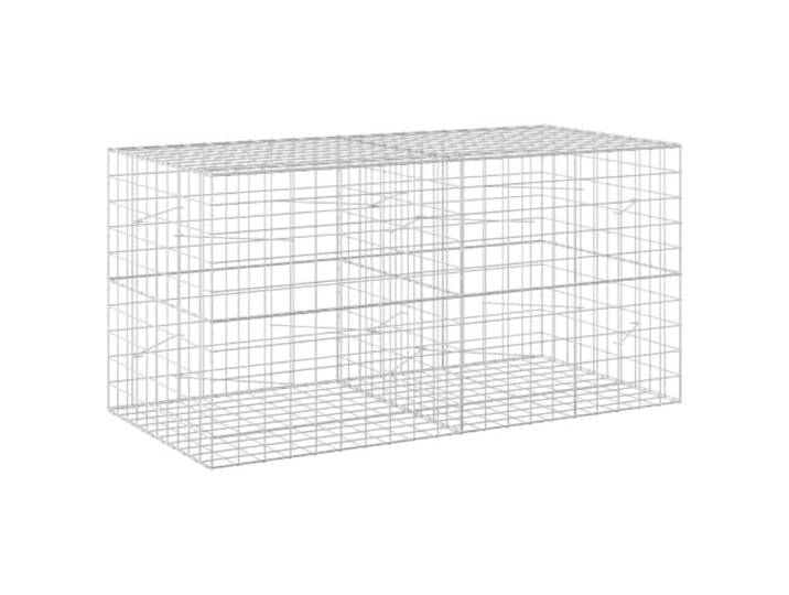 Gabion aus verzinktem Stahl, 200 x 100 x 100 cm, Maschenweite 10 x 10 Maschenweite 10 x 10 cm, Draht 5 mm, Haken- und Clip-System, Stützwand, Beet, Gartenteiler