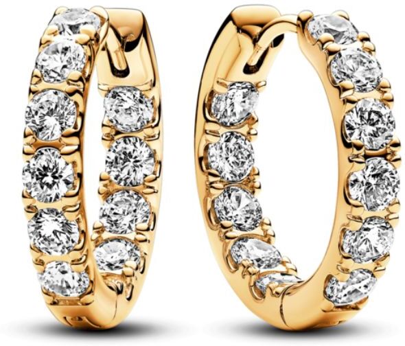 Pandora Timeless Sparkling Row Eternity rengaskorvakorut, keltakullattu