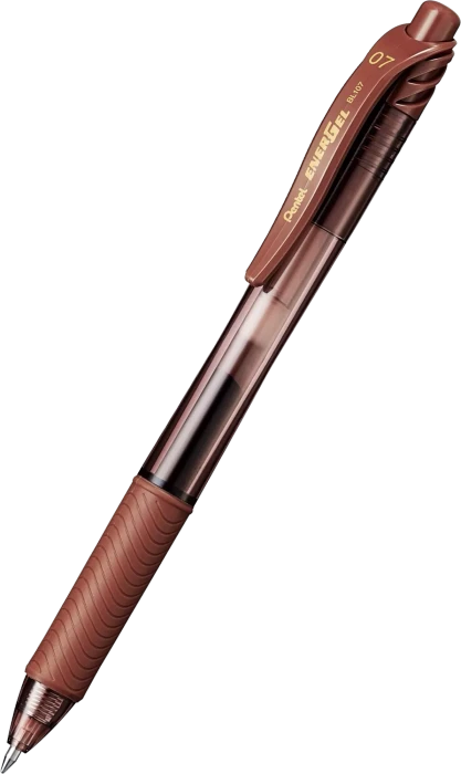 Pentel ENERGEL BL107 Gelschreiber braun/transparent 0,35 mm, Schreibfarbe: braun, 1 St.