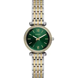 Fossil Quarz / 3 Zeiger Carlie ES5439 - grün,2-tone - 28mm