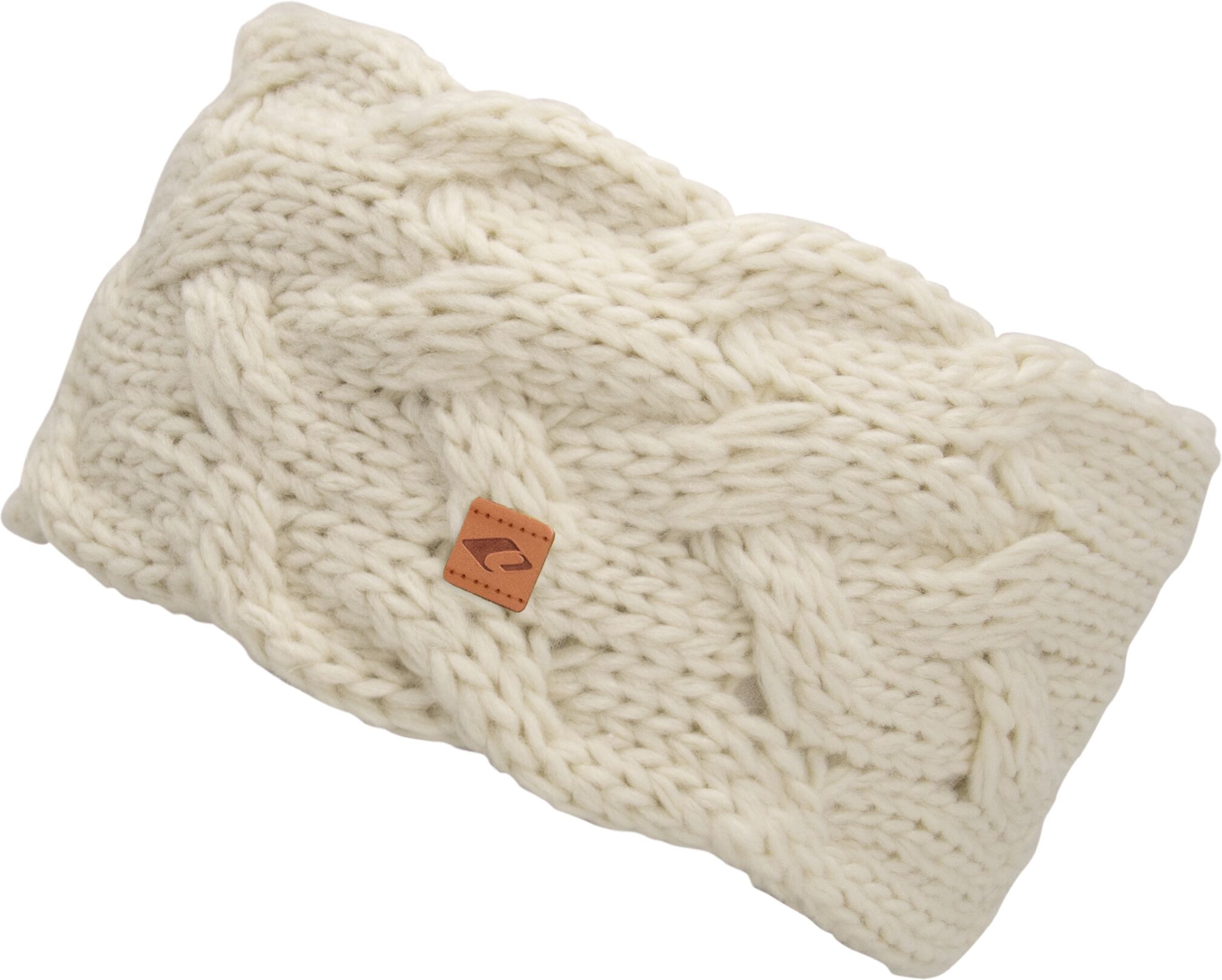 Stirnband CHILLOUTS "Lexi Headband", Damen, weiss (cream), Strick, Kunstfaser, Mützen Stirnband, Zopfmuster, extra breit, gefüttert cream Einheitsgröße