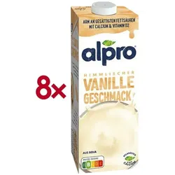 alpro 8er-Pack Soja-Drink »Vanille « 1 l beige