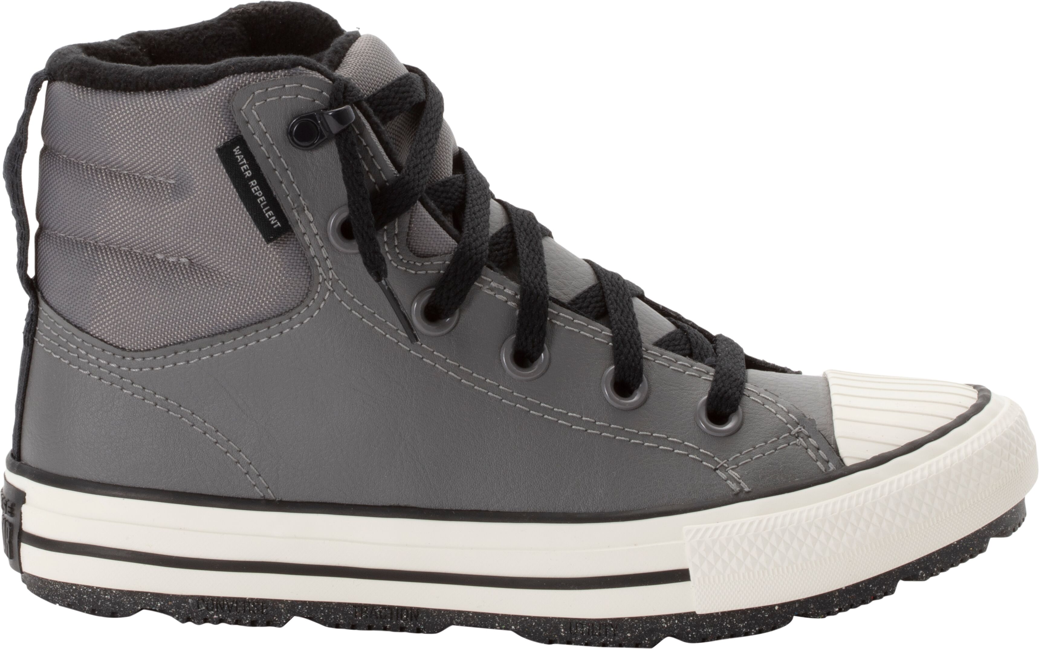 Sneaker CONVERSE "CHUCK TAYLOR ALL STAR WATER-REPELLENT BERKSHIRE BOOT", Jungen, Gr. 28, grau (sharkskin, schwarz, egret), Textil, Schuhe Sneaker, Wasserabweisend sharkskin, schwarz, egret 28