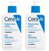 CeraVe Lait Hydratant pour Peaux Sèches et Sensibles - Lot de 2 Flacons de 236 ml - Lot 2 x 236 ml