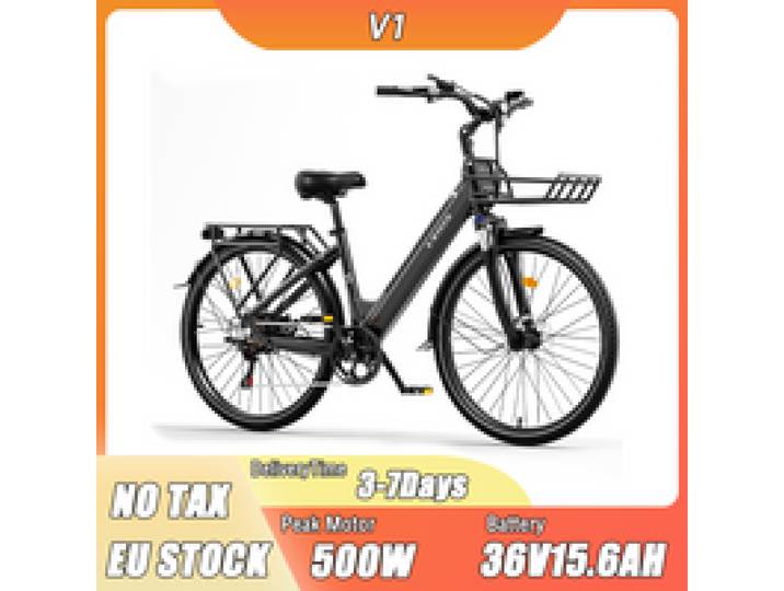 E-BYCCO V1 Elektrische Fiets voor Volwassenen Voldoet aan Europese Regelgeving E-Bike 500W Motor 36V15.6AH Batterij Vergrendelbare Vork Elektrische Fiets 28-Inch Band Elektrische Fiets voor