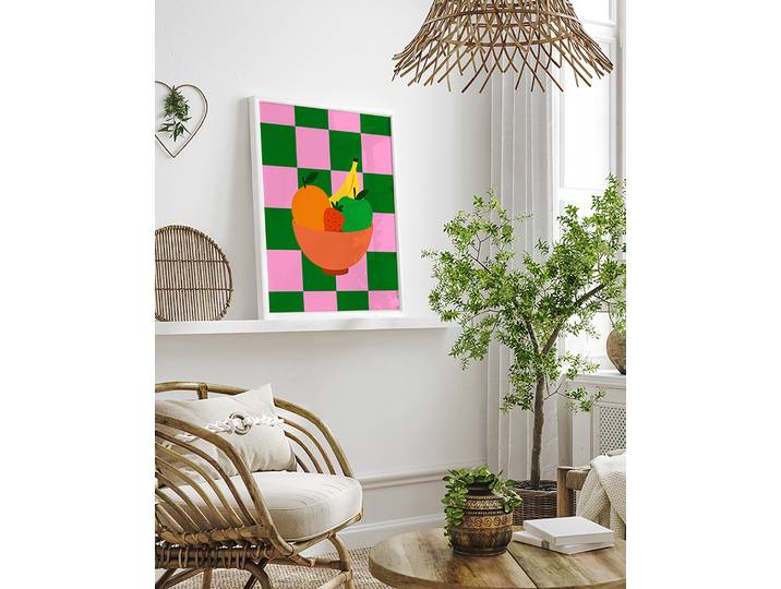 Bild Fruit & Fun Rahmen: Massivholz Buche, lackiert Abdeckung: Acrylglas Multicolor 42 x 52cm