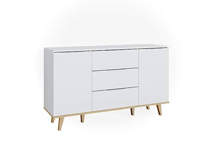 Vicco Kommode Nautica, Weiß, 40 x 82 cm zur Aufbewahrung von Kleidung und Alltagsgegenständen