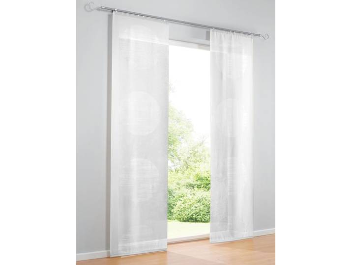 Schiebegardine HEINE HOME Gr. 1, weiss (weiß), B:60cm H:145cm, Polyester, Gardinen, Schiebegardine