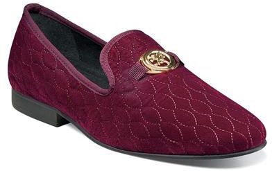 Stacy Adams Valet - Mens 8.5 Burgundy Slip On Medium