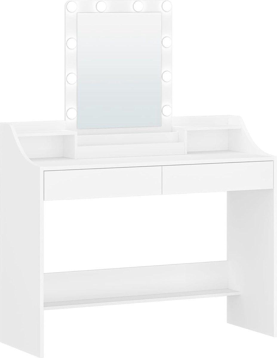 HILINSIE Kaptafel met Ledverlichting en Instelbare Helderheid, Breedte: 108 cm