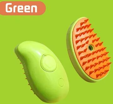 Uplifted Trends Cat Dog Pet Spray Massage Brush One Button Steam Spray Rotatable Floating Hair Bath And Hair Removal Comb green Mango