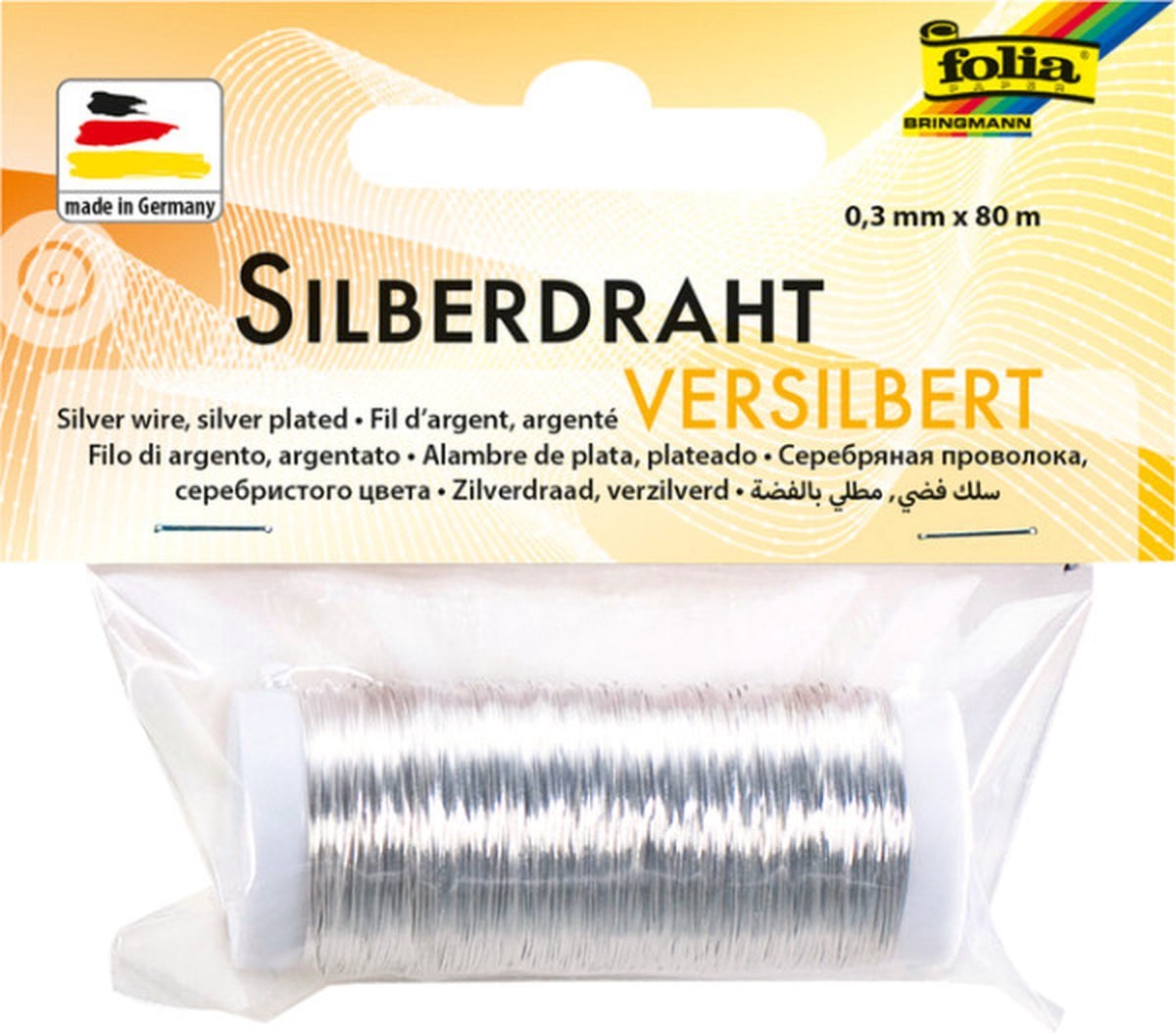 Zilverdraad folia 0.3mm x 80m