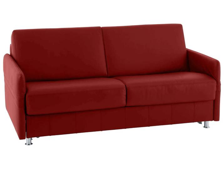 Bettsofa Mexico Leder Bali / Farbe: Rot / Material: