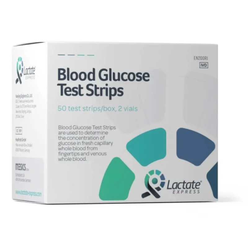 Lactate Express Glukose Teststreifen (50 Stück) LE-TS-GLU