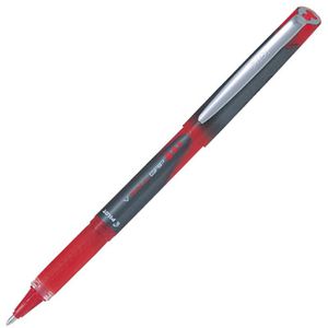 Pilot Tintenroller V-Ball Grip 10, 2233002, Gehäuse rot/schwarz, 0,6mm, Schreibfarbe rot