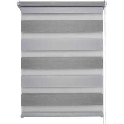 Doppelrollo "Klemmfix-Doppelrollo" Gr. 6, grau (hellgrau, weiß), B:120cm H:150cm, Kunststoff, Polyester, SCHÖNER WOHNEN-KOLLEKTION, Rollos