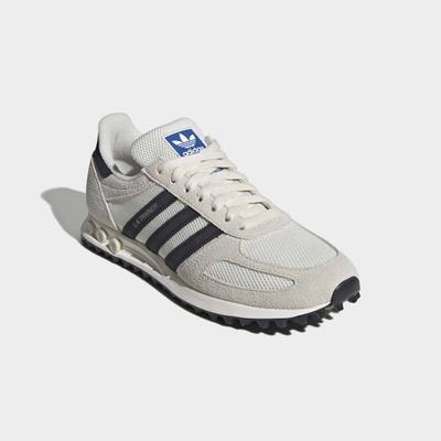 Sneaker ADIDAS ORIGINALS "LA TRAINER OG", Herren, Gr. 46, beige (cloud weiß, core schwarz, alumina), Leder, Textil, Schuhe Sneaker