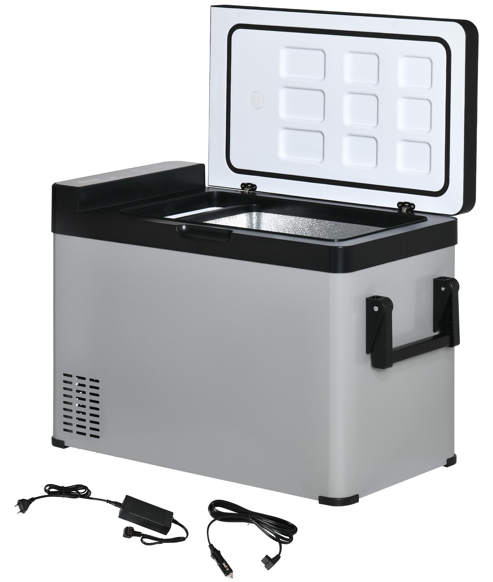 Outsunny Kühlbox Auto 50L mit LCD-Anzeige Autokühlschrank mit Griffe