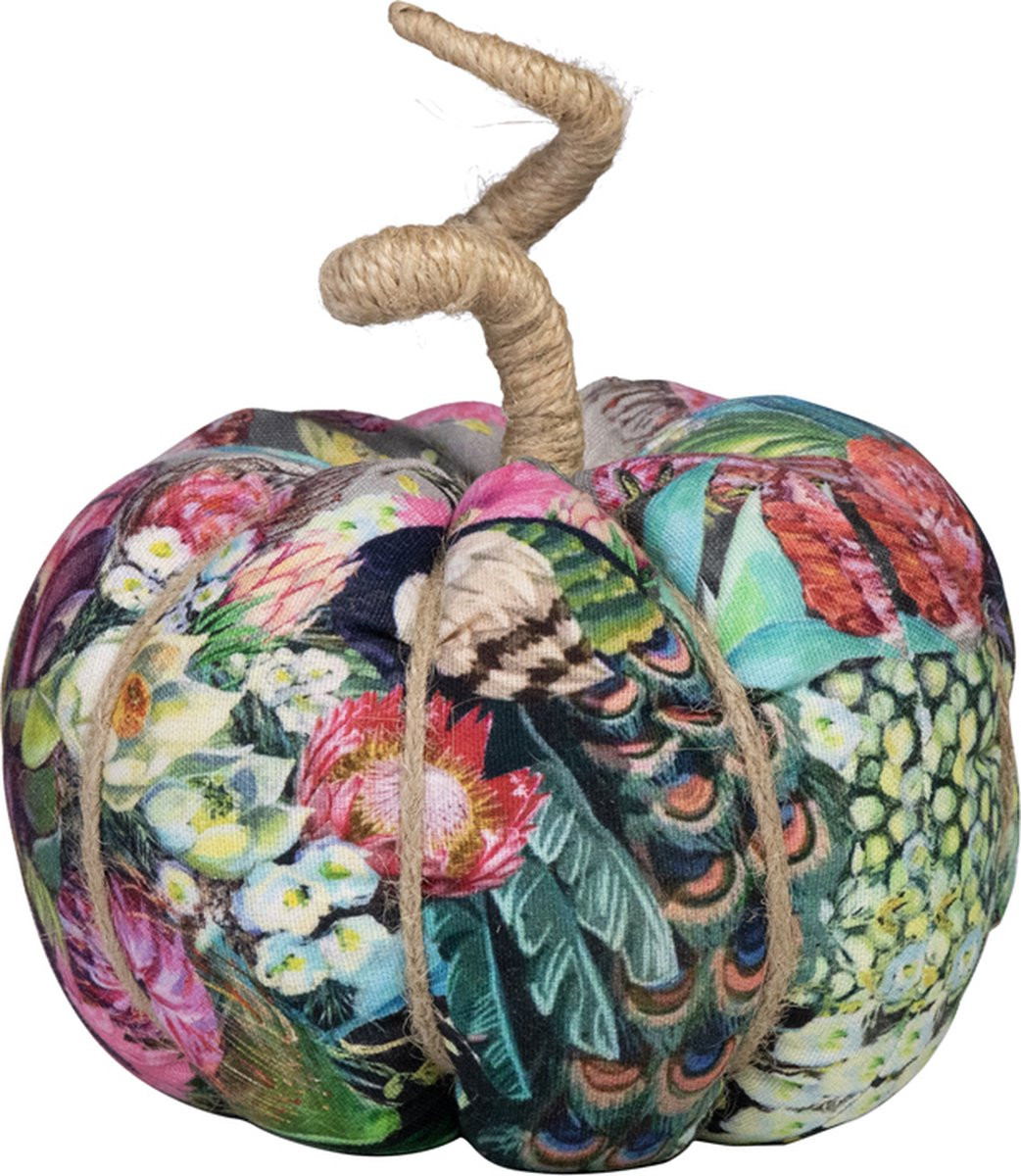 Mars & More Handgemaakte Decoratie Fleury Pompoen Pauw Bont Small